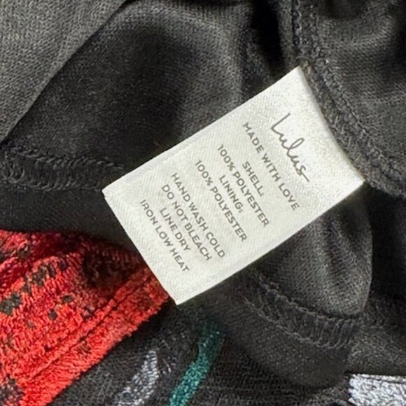 NWT Lulus Forever Lovable Black Floral Embroidered Tiered Midi Dress (size S) - Picture 11 of 12